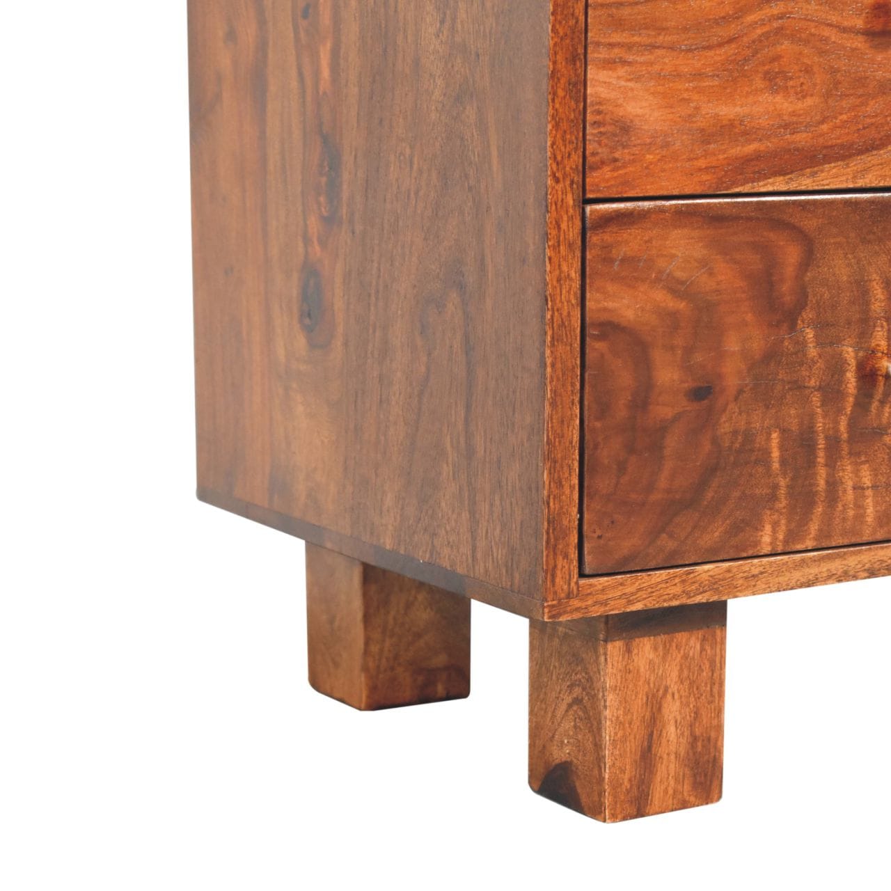 Tula TV Stand - Solid Mango Wood Entertainment Center for Living Room - product view 8 showing handcrafted solid mango...