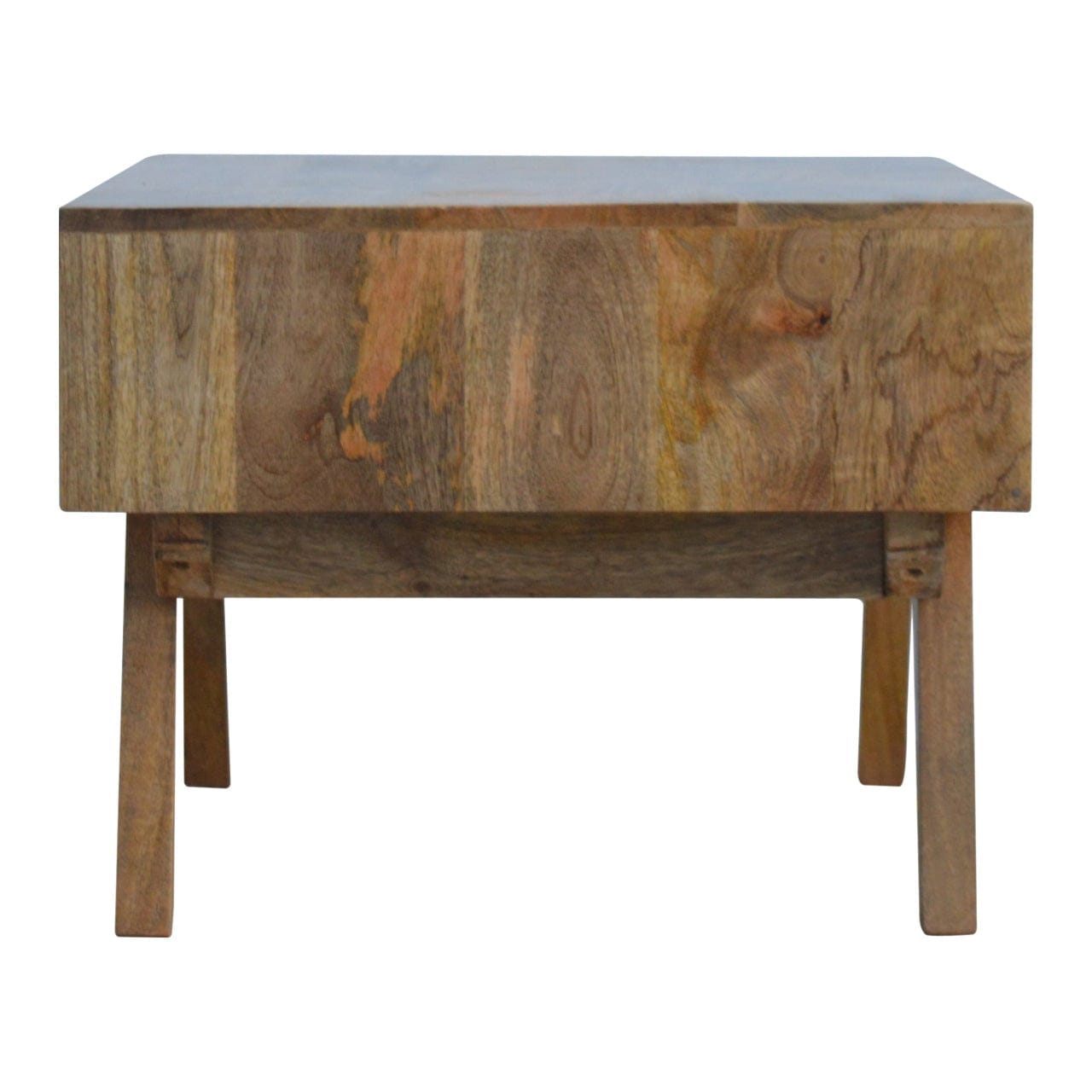 Two Tone Painted Coffee Table - Solid Mango Wood Center Table for Living Room - product view 7 showing handcrafted solid...