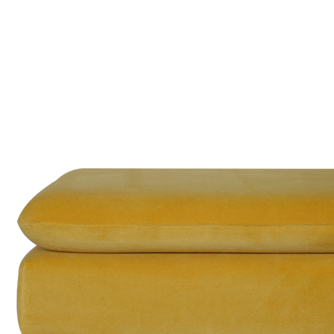 Velvet Castor Bench - Solid Mango Wood Seating Furniture for Entryway - product view 6 showing handcrafted solid mango...