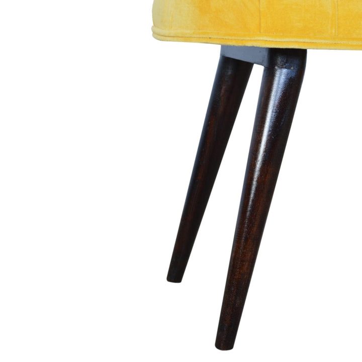 Velvet Deep Bench - Solid Mango Wood Seating Furniture for Entryway - product view 6 showing handcrafted solid mango wood...