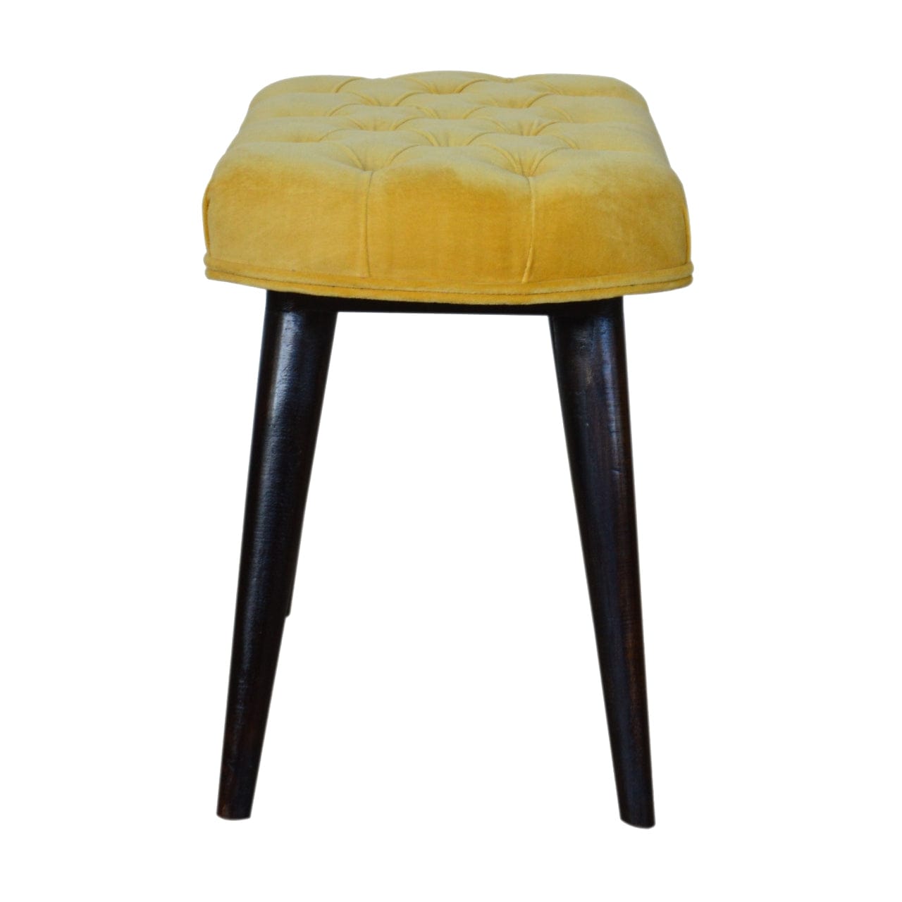 Velvet Deep Bench - Solid Mango Wood Seating Furniture for Entryway - product view 8 showing handcrafted solid mango wood...