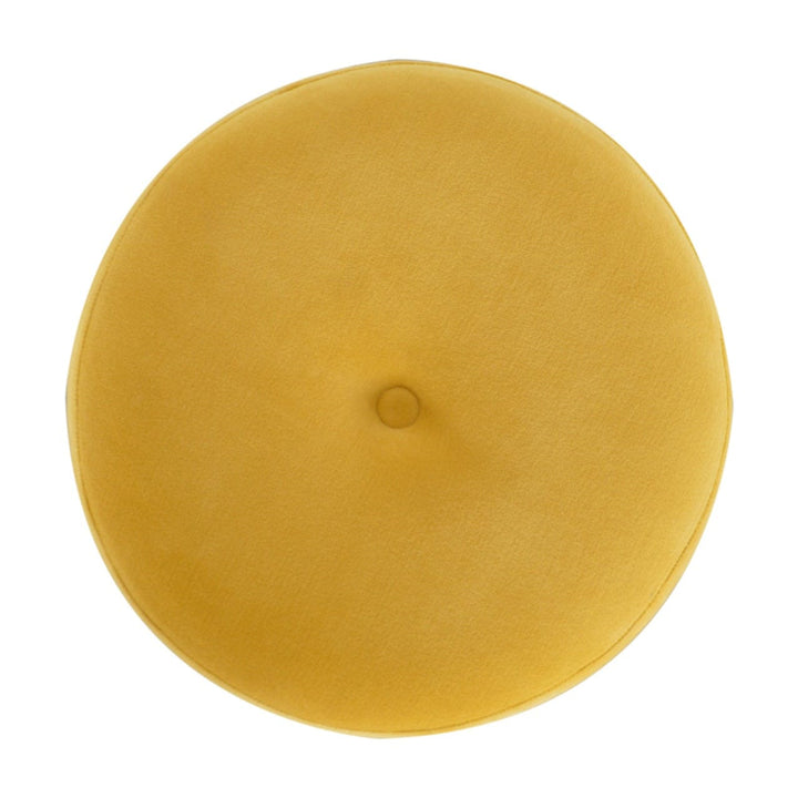 Velvet Tripod Footstool - Solid Mango Wood Accent Stool for Living Room - product view 4 showing handcrafted solid mango...