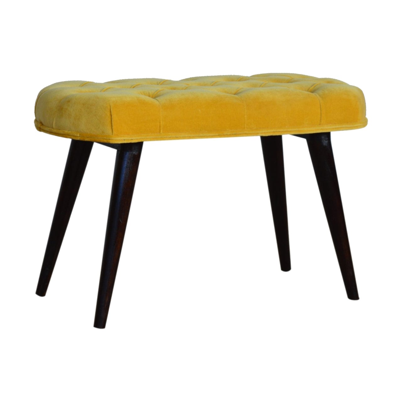 Velvet Deep Bench - Solid Mango Wood Seating Furniture for Entryway - product view 2 showing handcrafted solid mango wood...