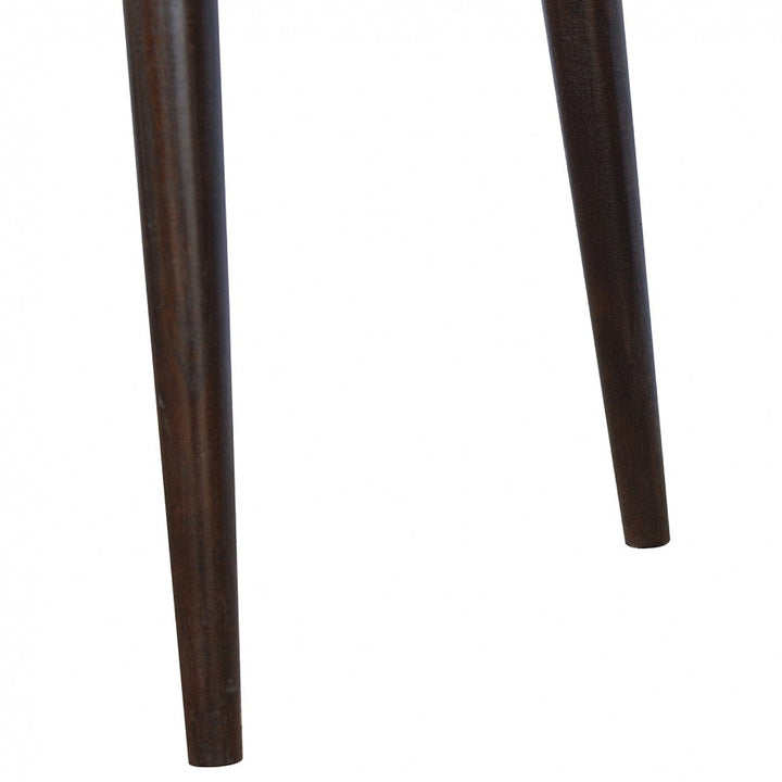Walnut Gallery Shell Writing Desk - Solid Mango Wood Writing Table for Home Office - product view 4 showing handcrafted...