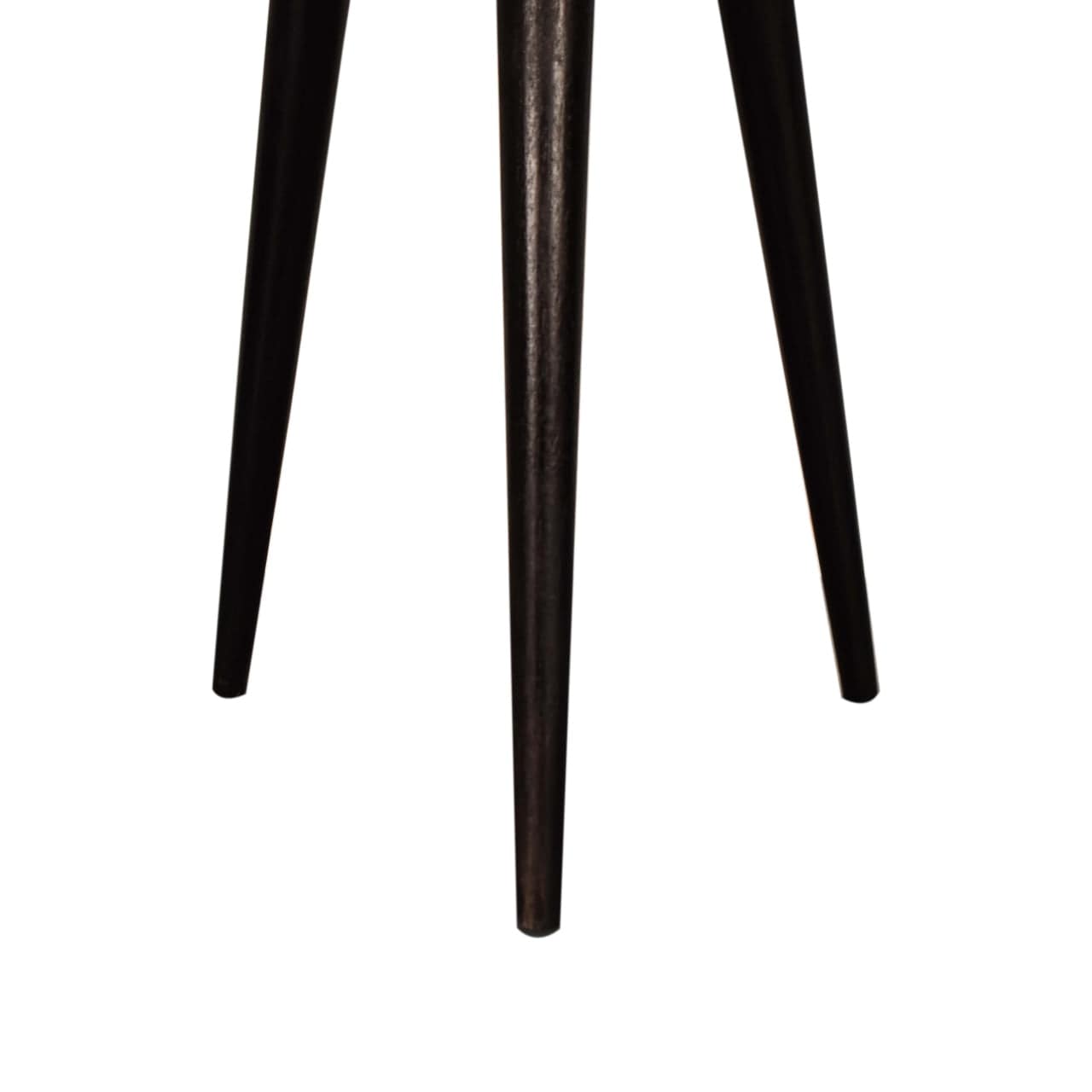 Walnut Gold Inlay End Table - Solid Mango Wood Side Table for Living Room - product view 7 showing handcrafted solid...