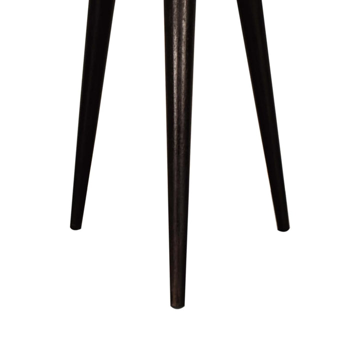 Walnut Gold Inlay End Table - Solid Mango Wood Side Table for Living Room - product view 7 showing handcrafted solid...