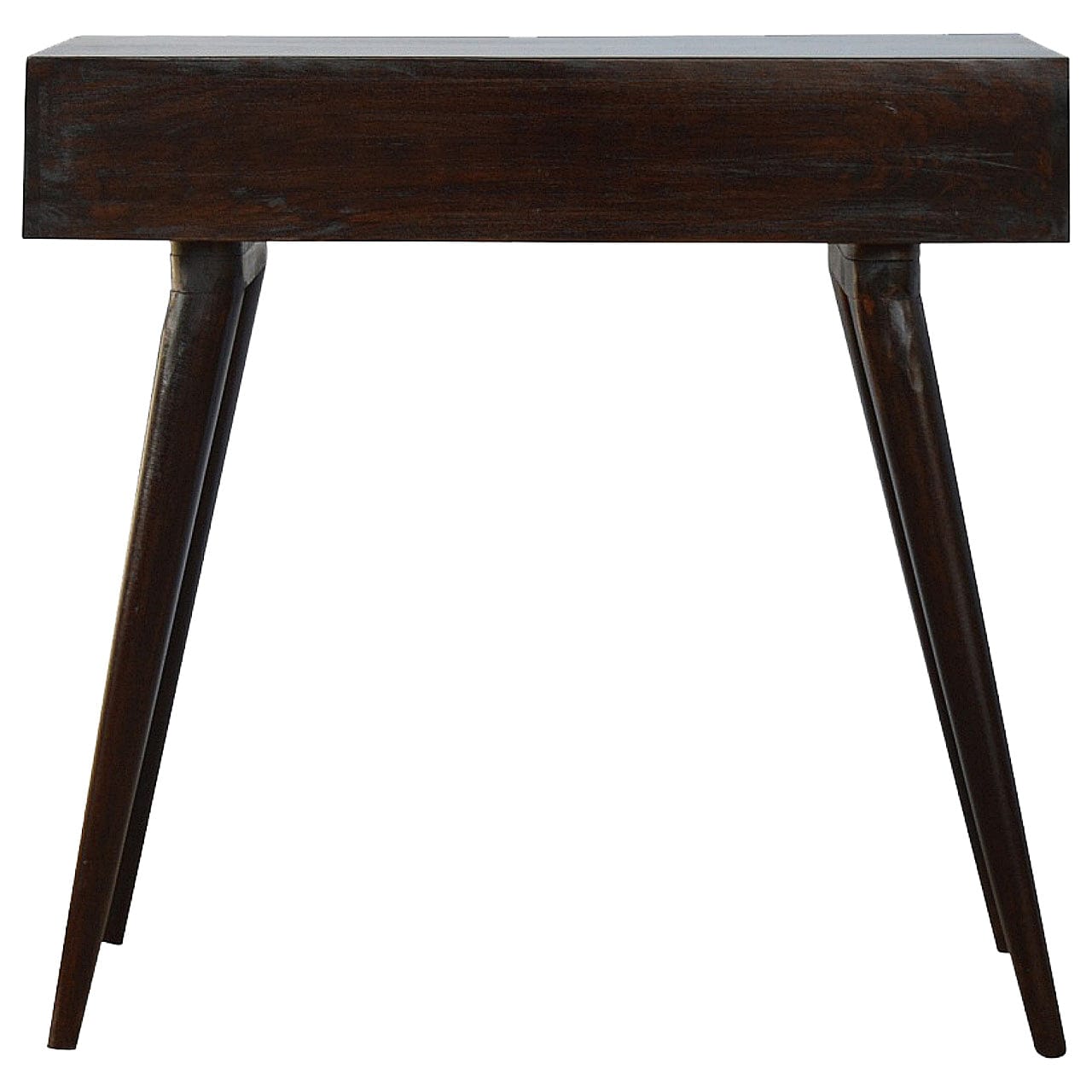 Walnut Open Shelf - Solid Mango Wood Wall Shelf for Living Room - product view 7 showing handcrafted solid mango wood...