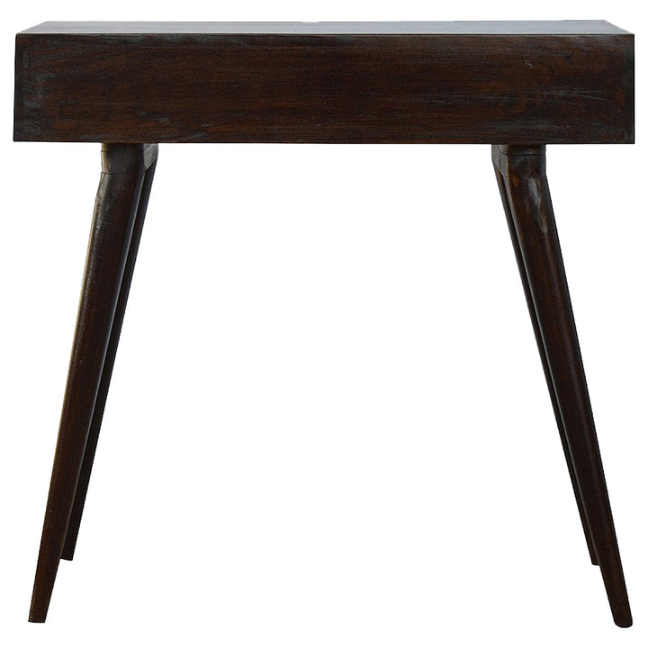 Walnut Open Shelf - Solid Mango Wood Wall Shelf for Living Room - product view 7 showing handcrafted solid mango wood...