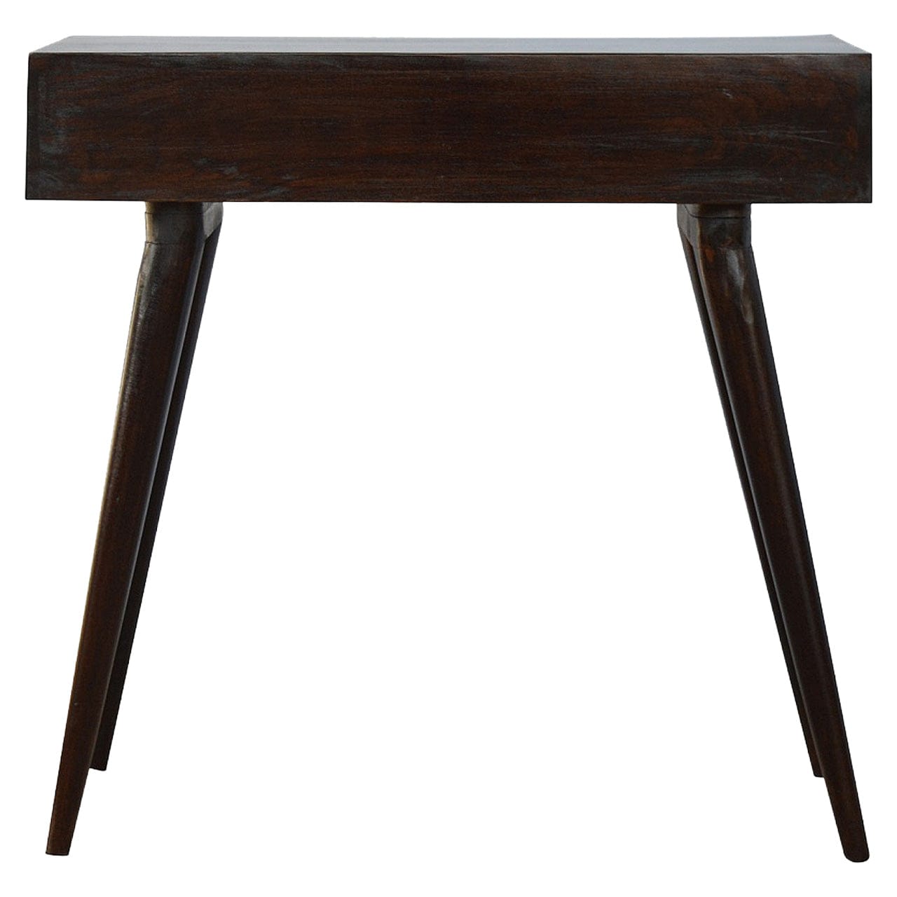 Walnut Open Writing Desk - Solid Mango Wood Writing Table for Home Office - product view 8 showing handcrafted solid...