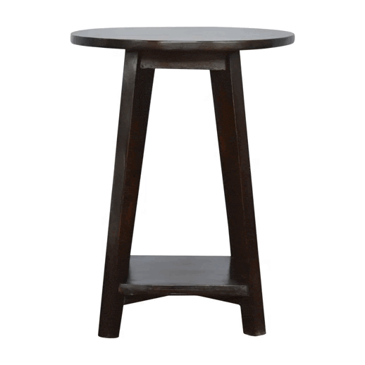 Walnut Undercarriage Bar Stool - Solid Mango Wood Counter Stool for Kitchen - product view 8 showing handcrafted solid...