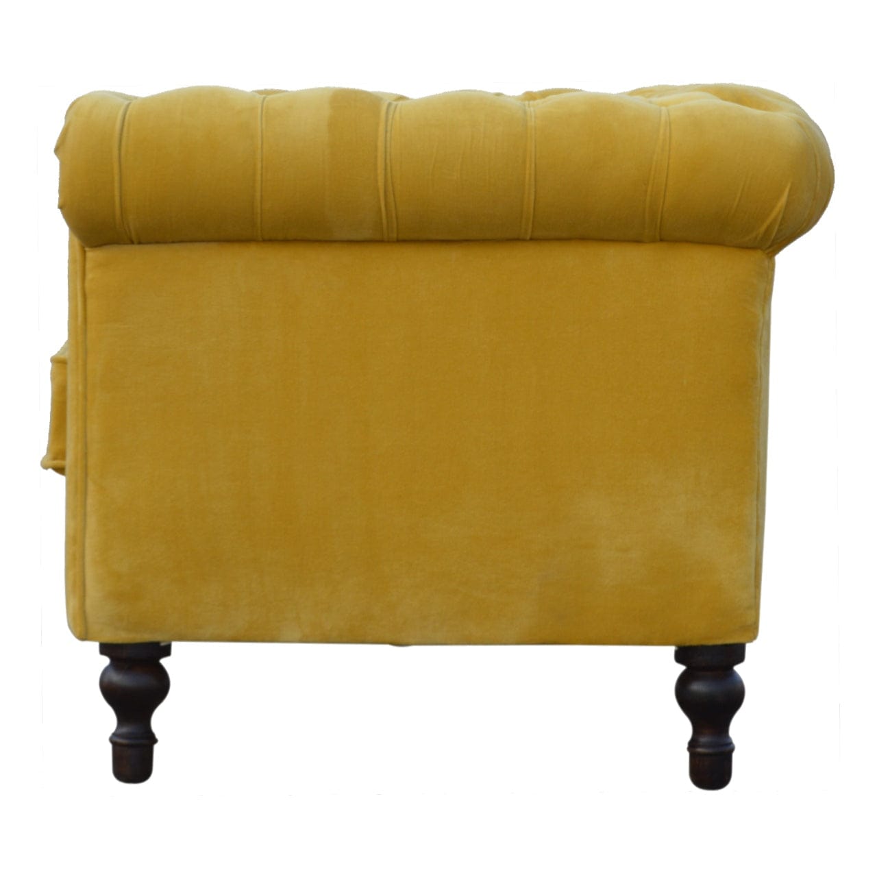 Velvet Chesterfield Dresser - Solid Mango Wood Storage Chest for Bedroom - product view 7 showing handcrafted solid mango...
