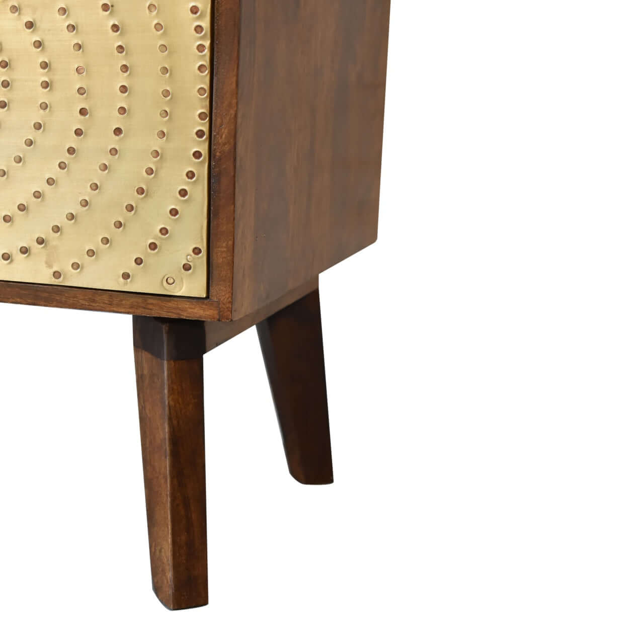 Zen Nightstand - Solid Mango Wood Bedside Table for Bedroom - product view 8 showing handcrafted solid mango wood nightstand